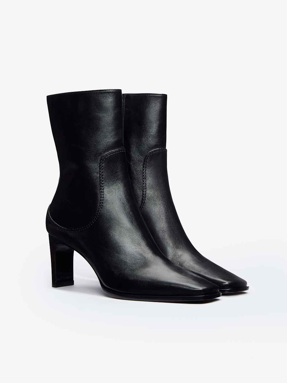 Reformation Claudette Ankle Boot - Black Leather
