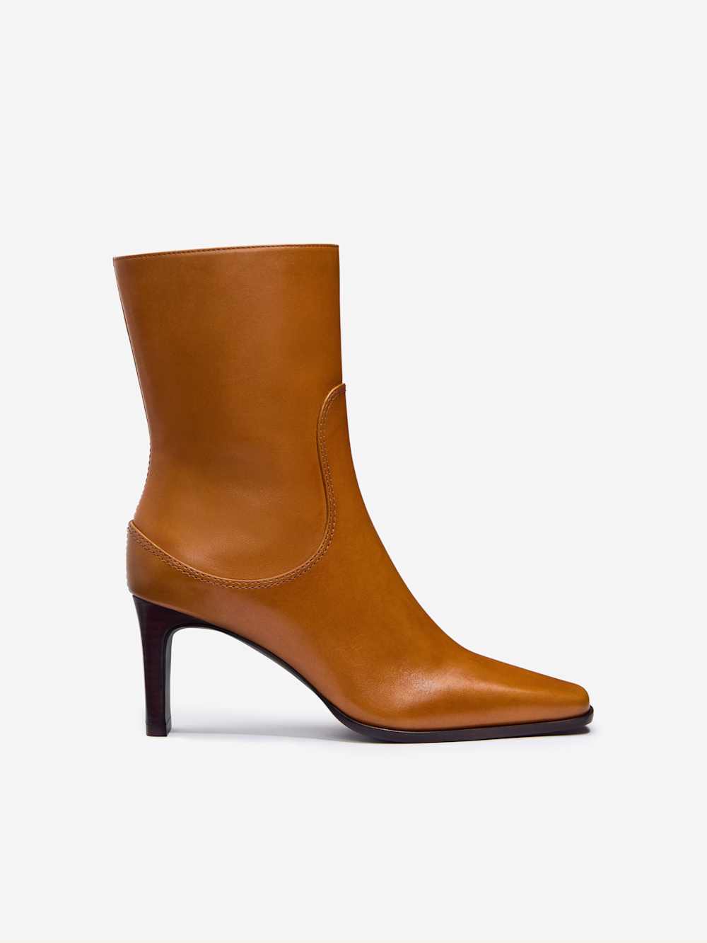 Reformation Claudette Ankle Boot - Whiskey Leather