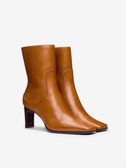 Reformation Claudette Ankle Boot - Whiskey Leather