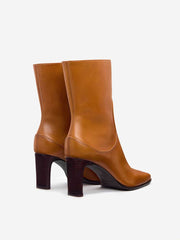 Reformation Claudette Ankle Boot - Whiskey Leather