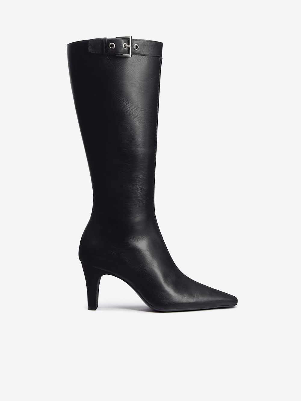 Reformation Tatyana Knee Boot - Black Leather