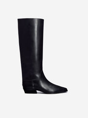 Reformation Dominique Knee Boot - Black Leather