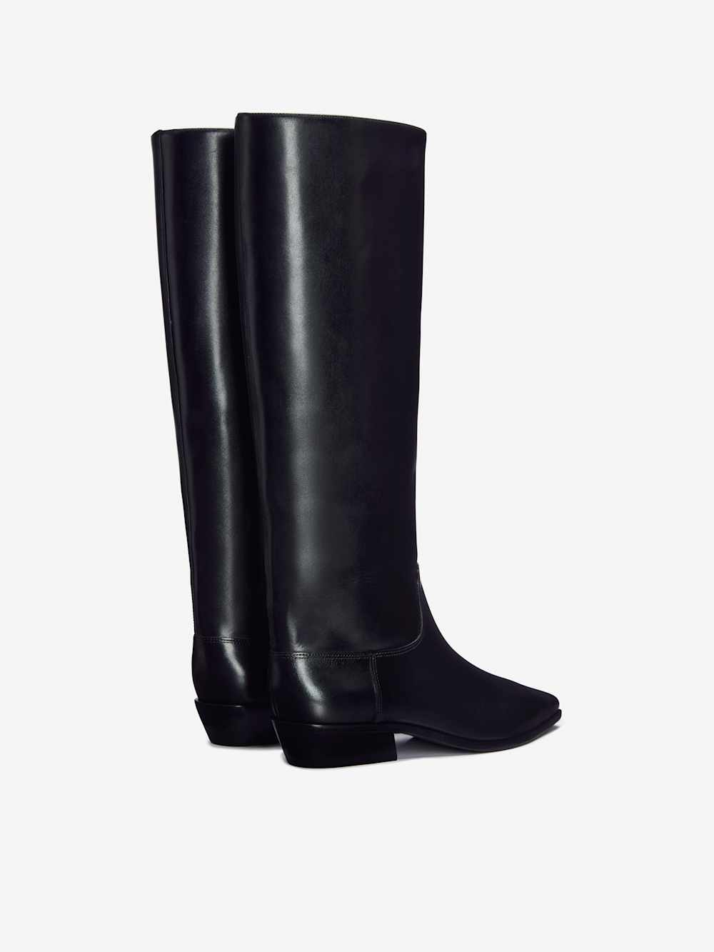 Reformation Dominique Knee Boot - Black Leather