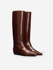 Reformation Dominique Knee Boot - Syrup Leather