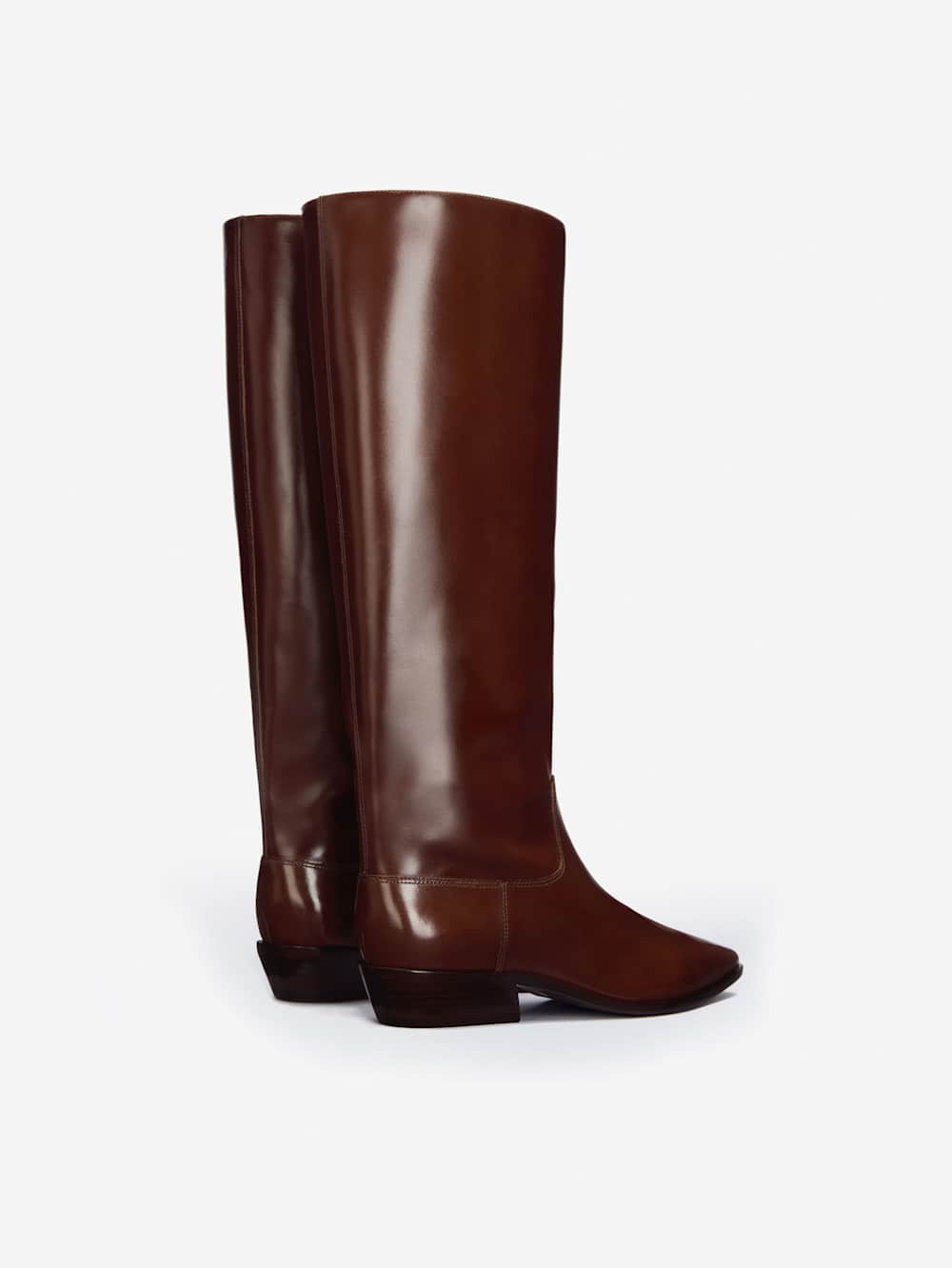 Reformation Dominique Knee Boot - Syrup Leather