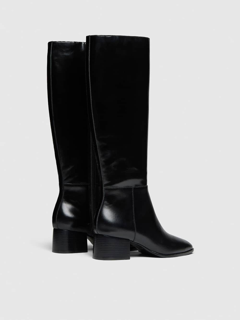 Reformation Gilly Knee Boot - Black Leather
