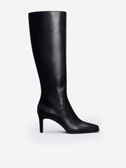 Reformation Claudette Knee Boot - Black Leather