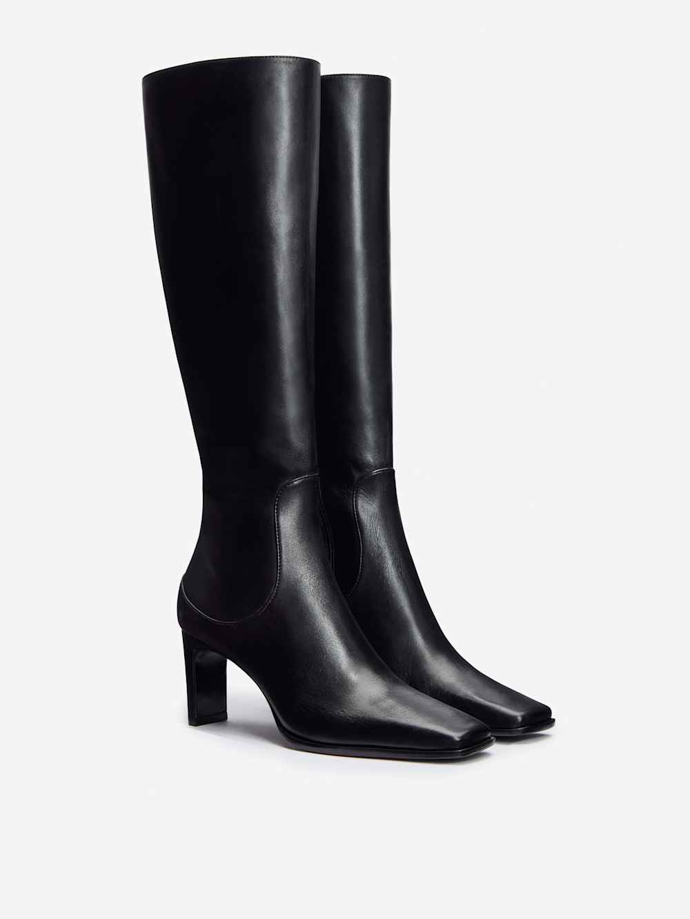 Reformation Claudette Knee Boot - Black Leather