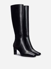 Reformation Claudette Knee Boot - Black Leather