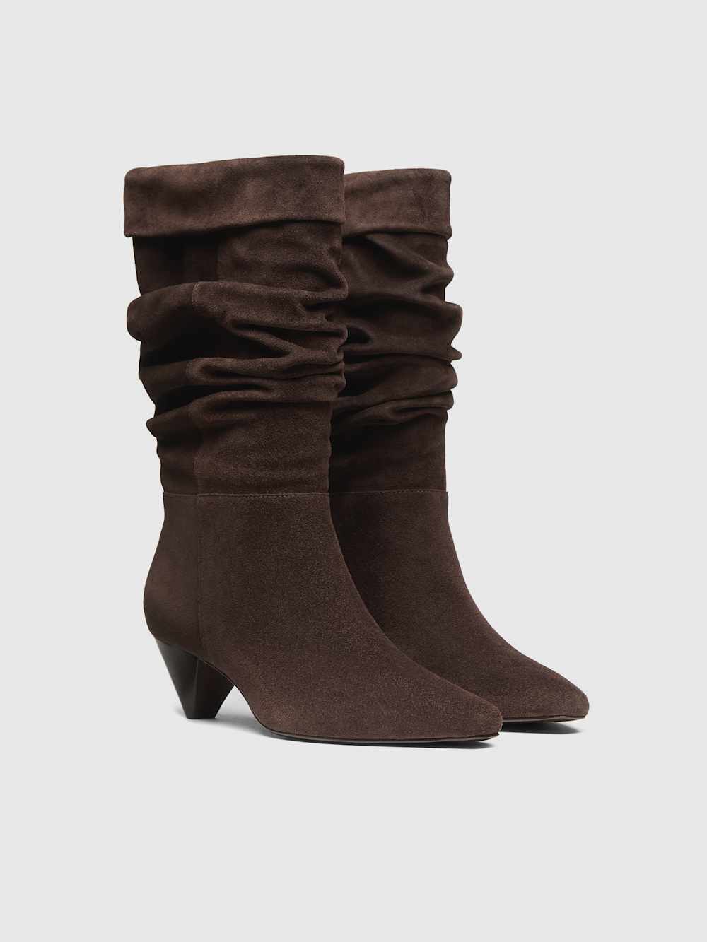 Reformation Davina Slouch Boot - Boss Suede