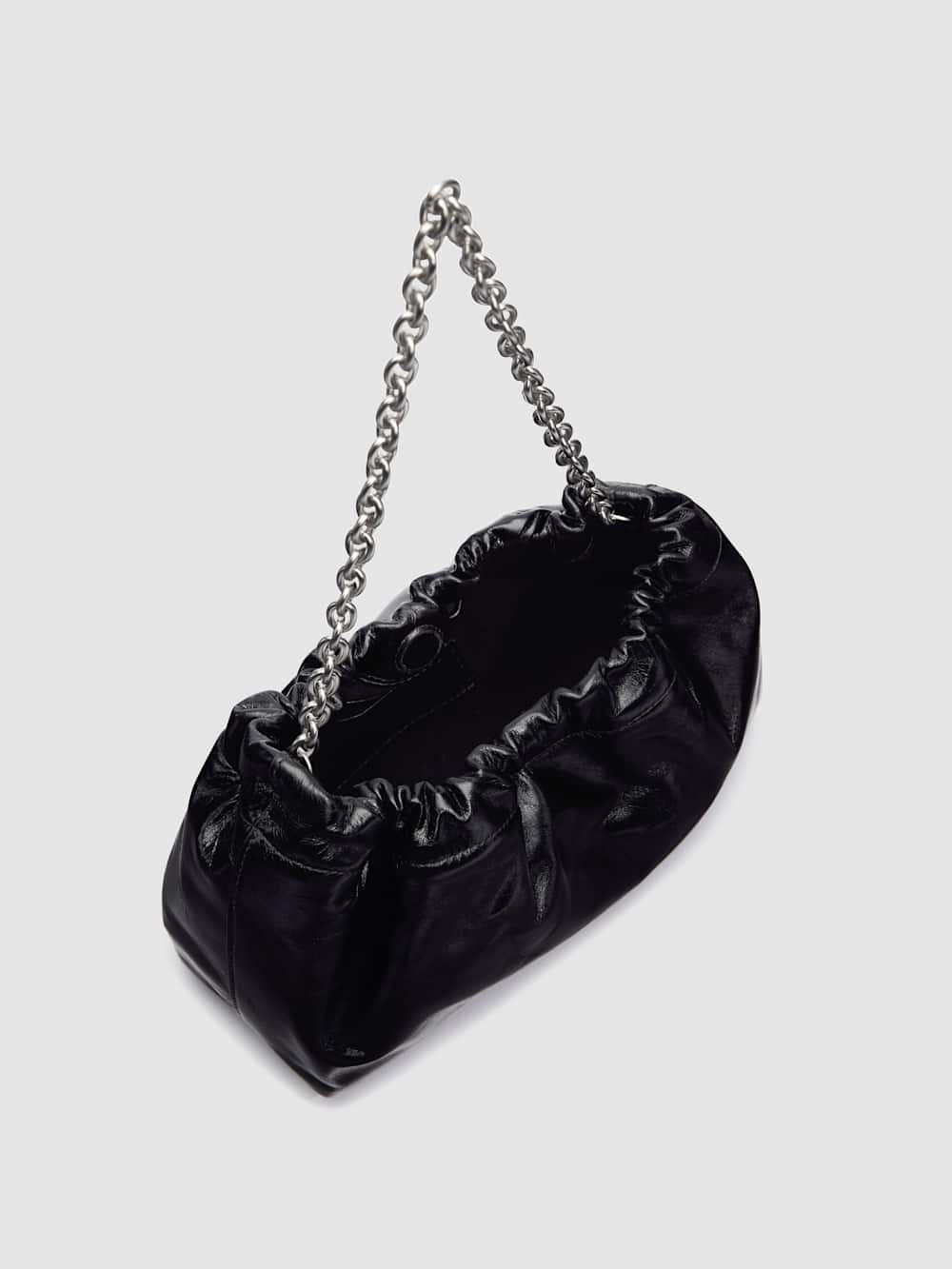 Reformation Dahlia Shoulder Bag - Black Leather