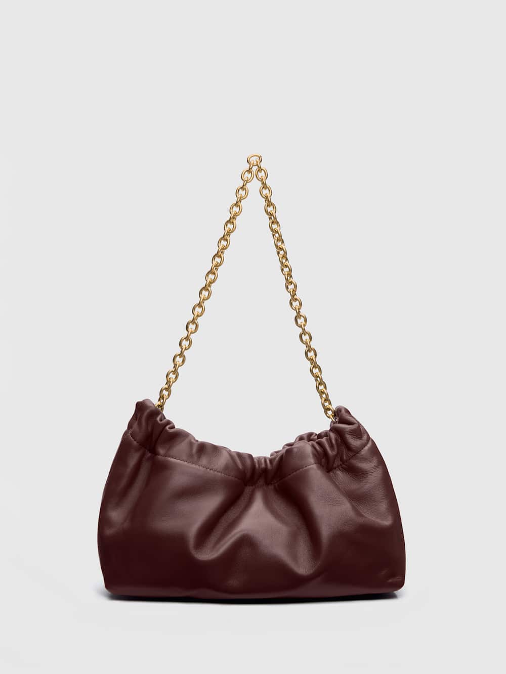 Reformation Dahlia Shoulder Bag - Rum Raisin Leather