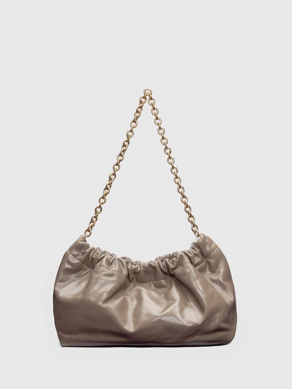 Reformation Dahlia Shoulder Bag - Taupe Leather