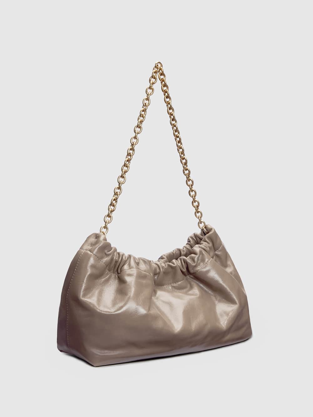 Reformation Dahlia Shoulder Bag - Taupe Leather