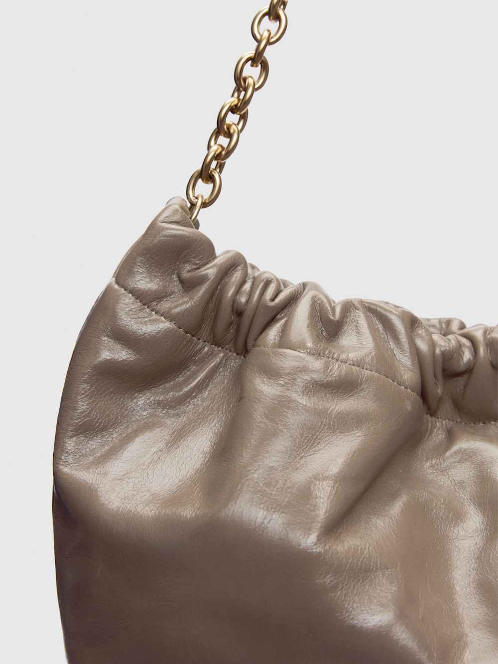 Reformation Dahlia Shoulder Bag - Taupe Leather