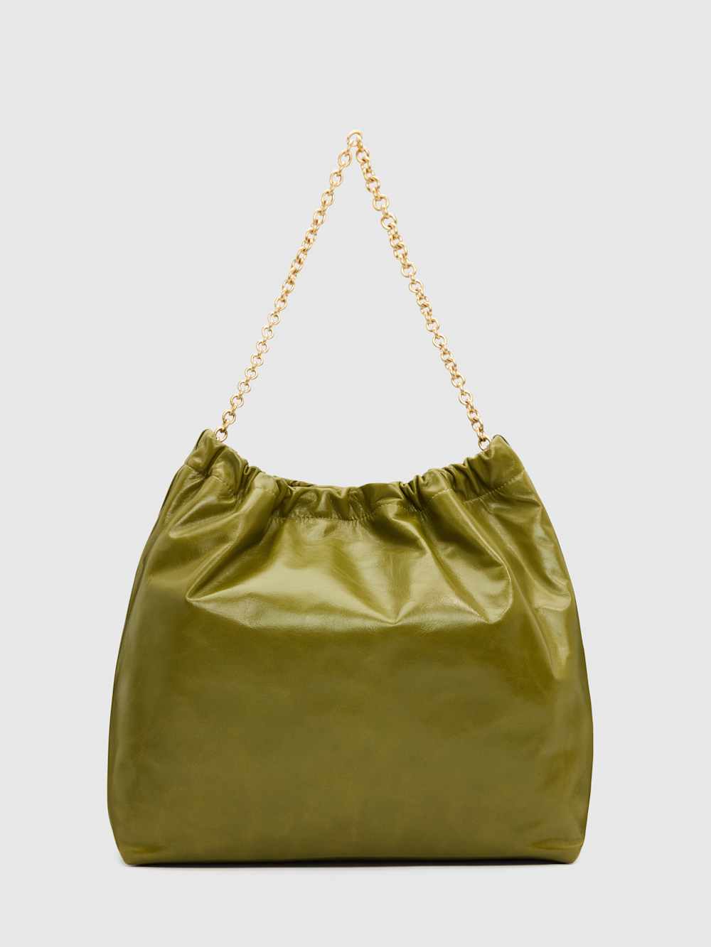 Reformation Dahlia Tote Bag - Apple Green Leather