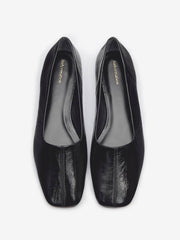 Reformation Inez Ballet Flat - Black Eel