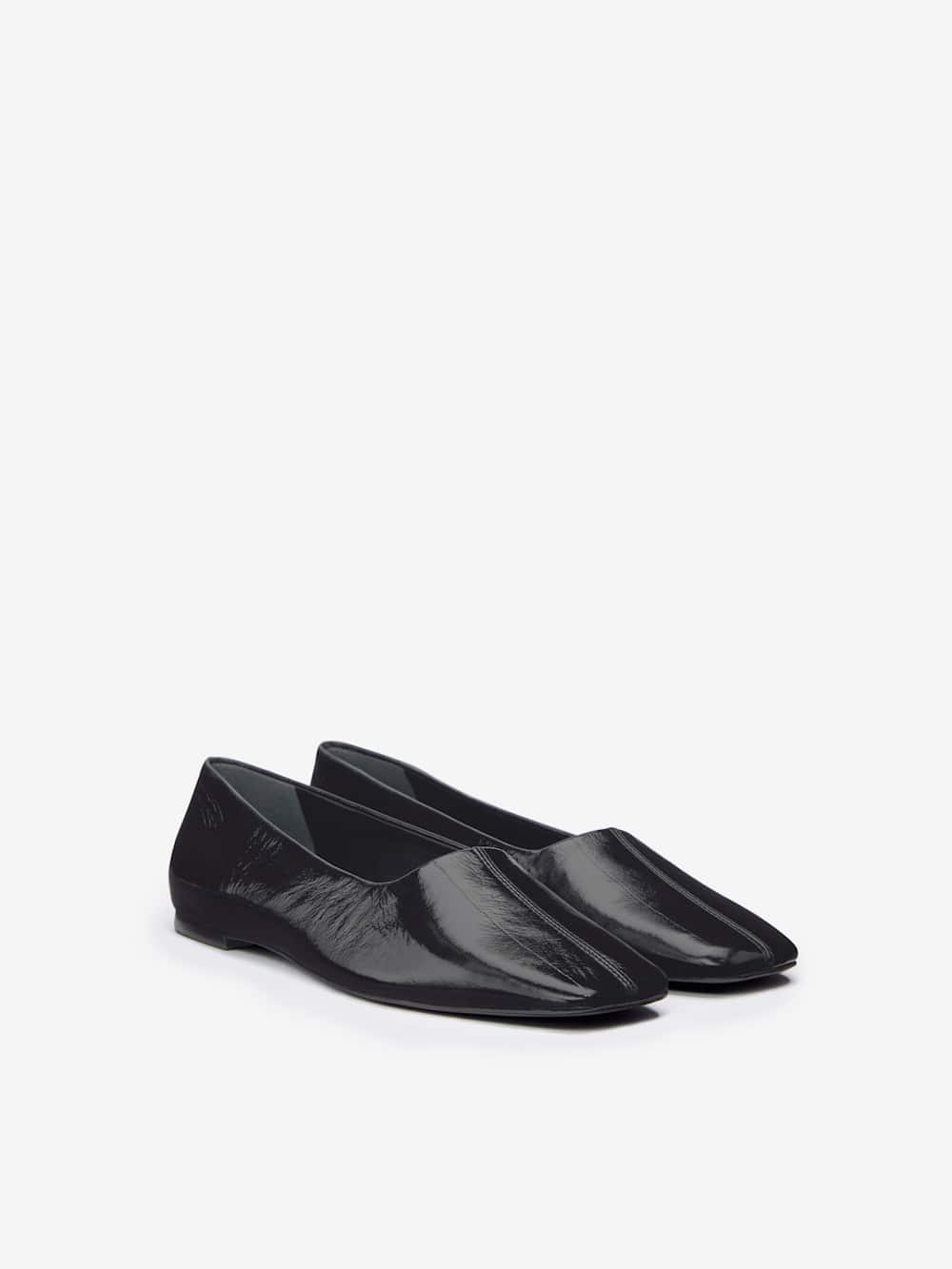 Reformation Inez Ballet Flat - Black Eel