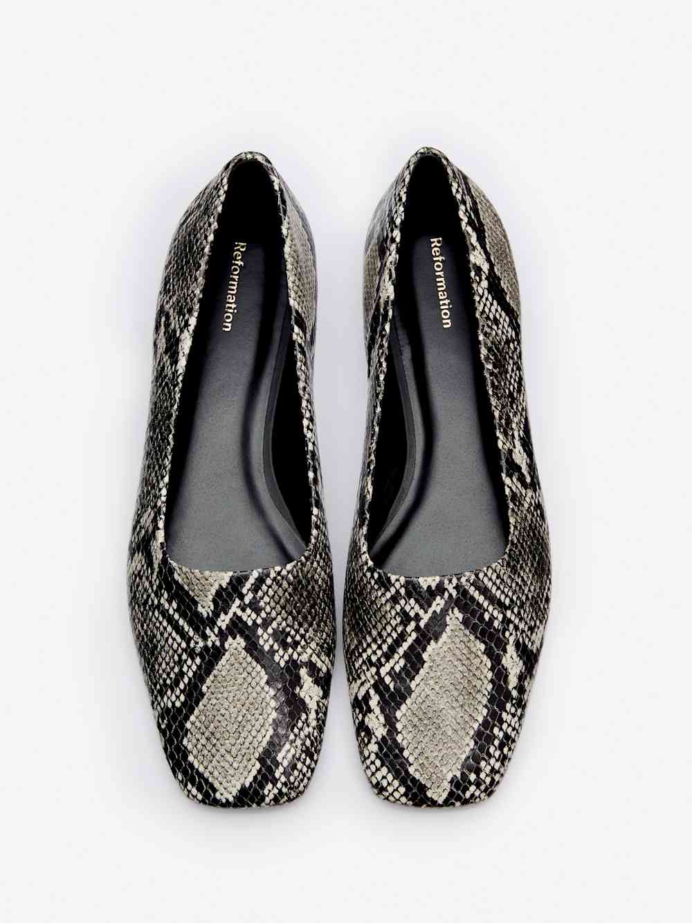 Reformation Inez Ballet Flat - Roccia Snake