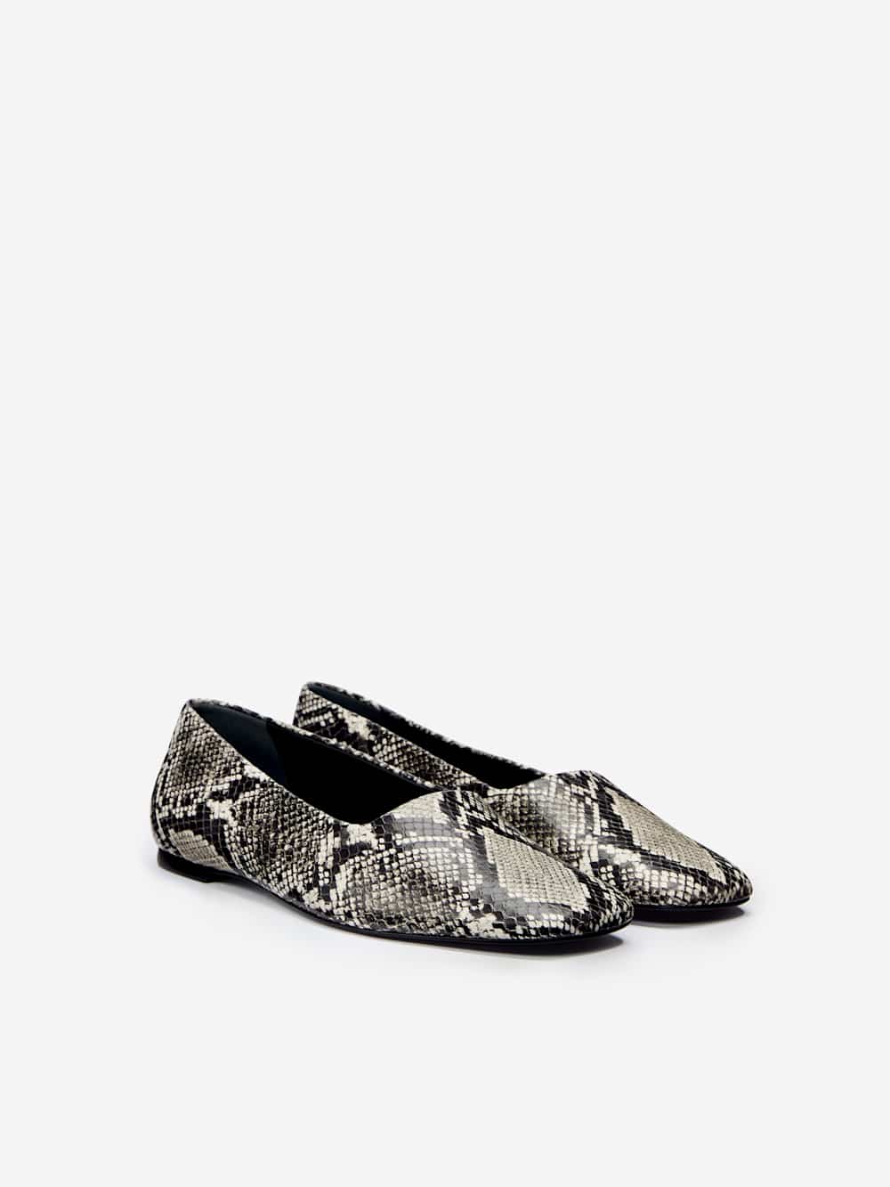Reformation Inez Ballet Flat - Roccia Snake