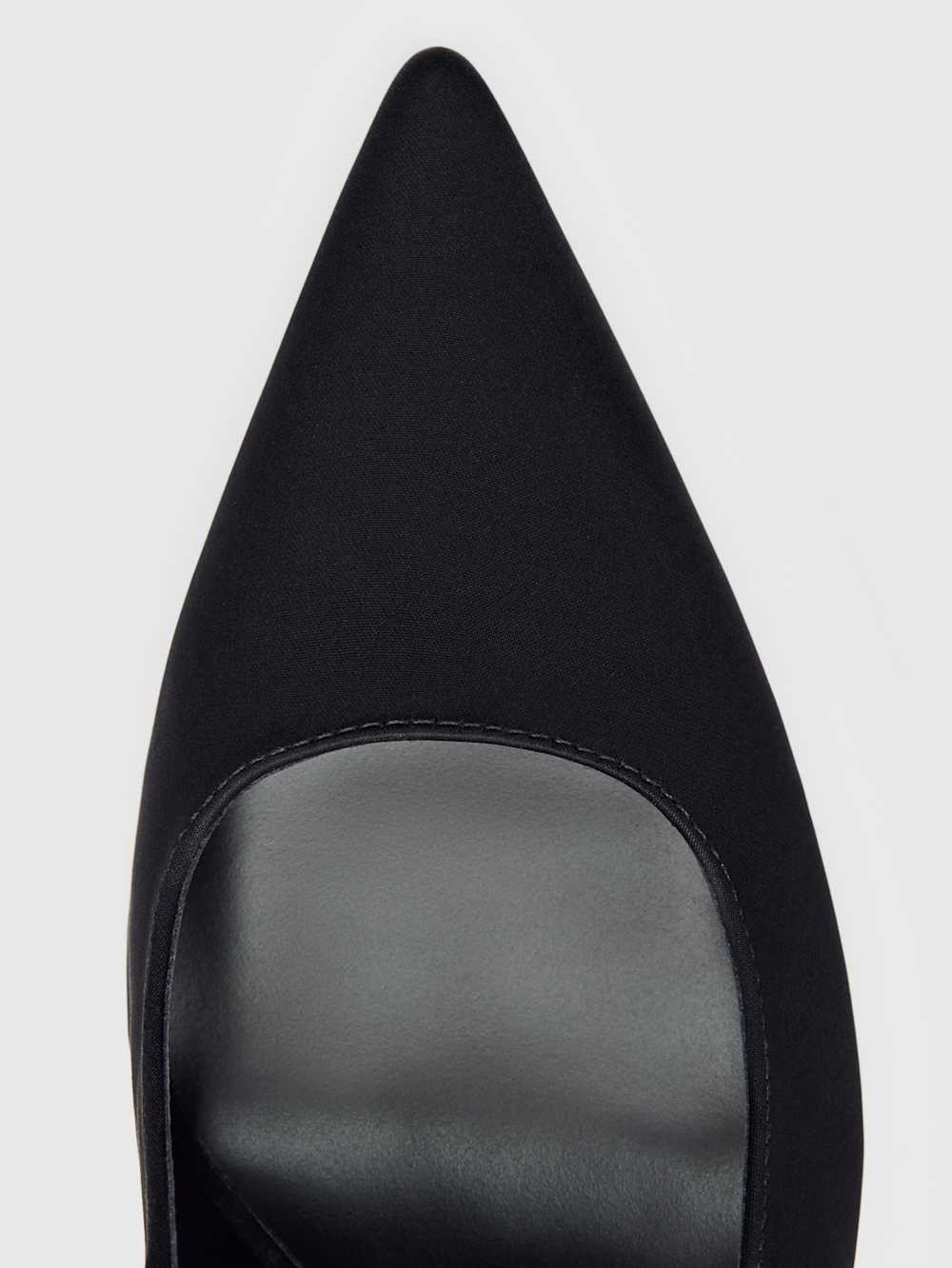Reformation Joelle Heeled Pump - Black Satin