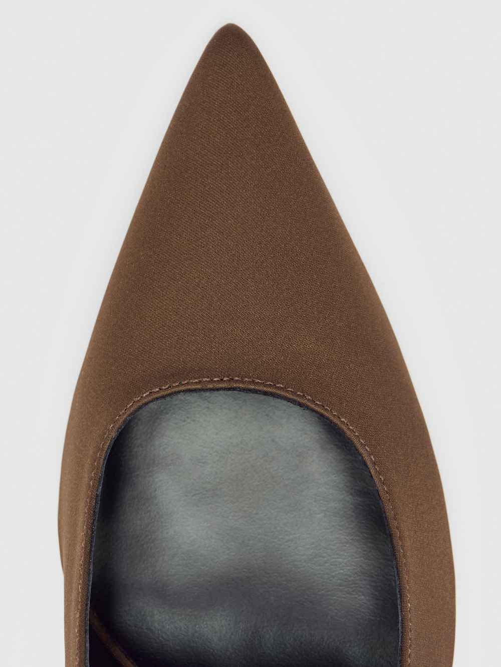 Reformation Joelle Heeled Pump - Pinecone Satin