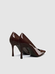 Reformation Joelle Heeled Pump - Rum Raisin Patent