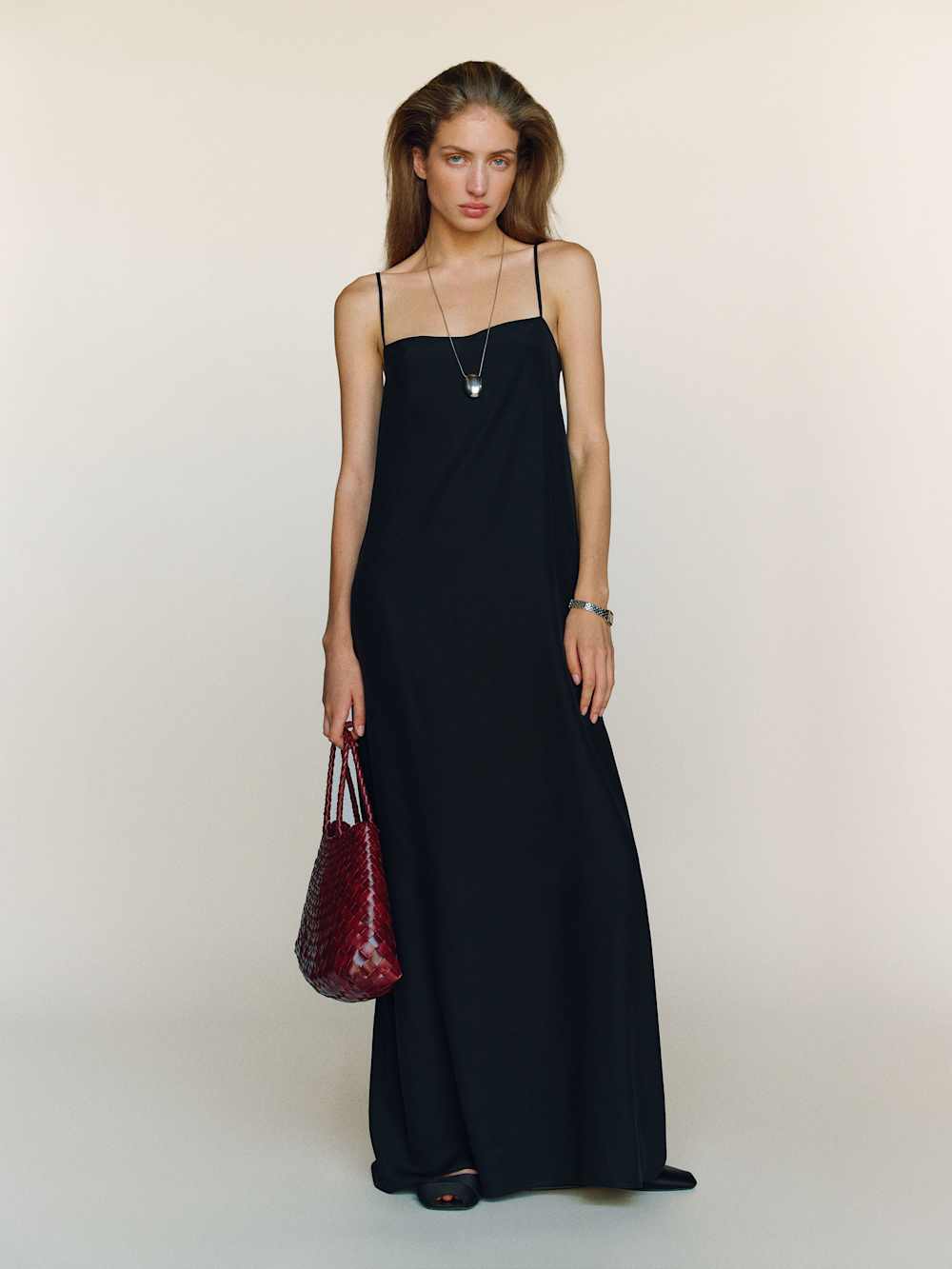 Reformation Glenna Silk Dress - Black