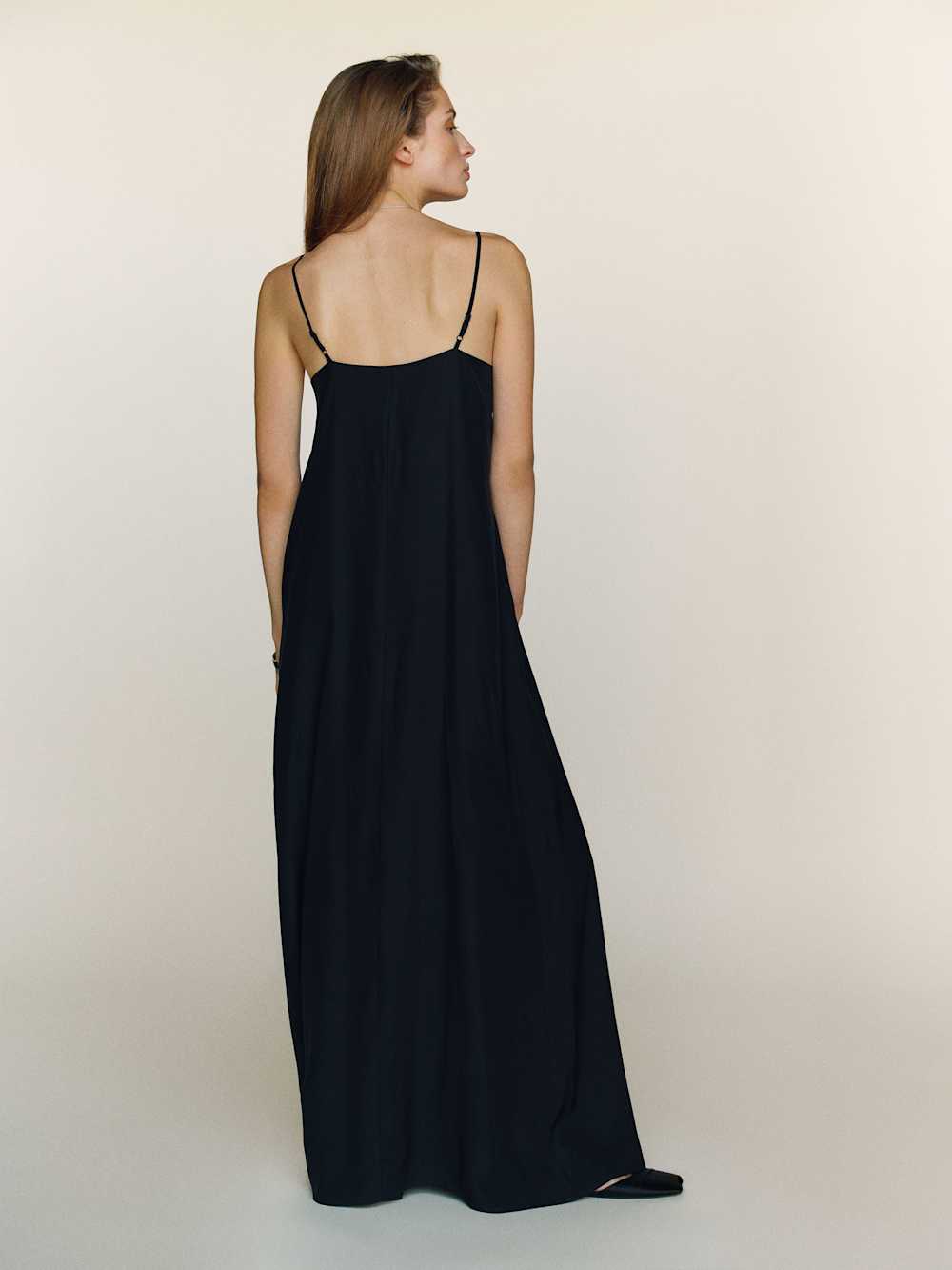 Reformation Glenna Silk Dress - Black