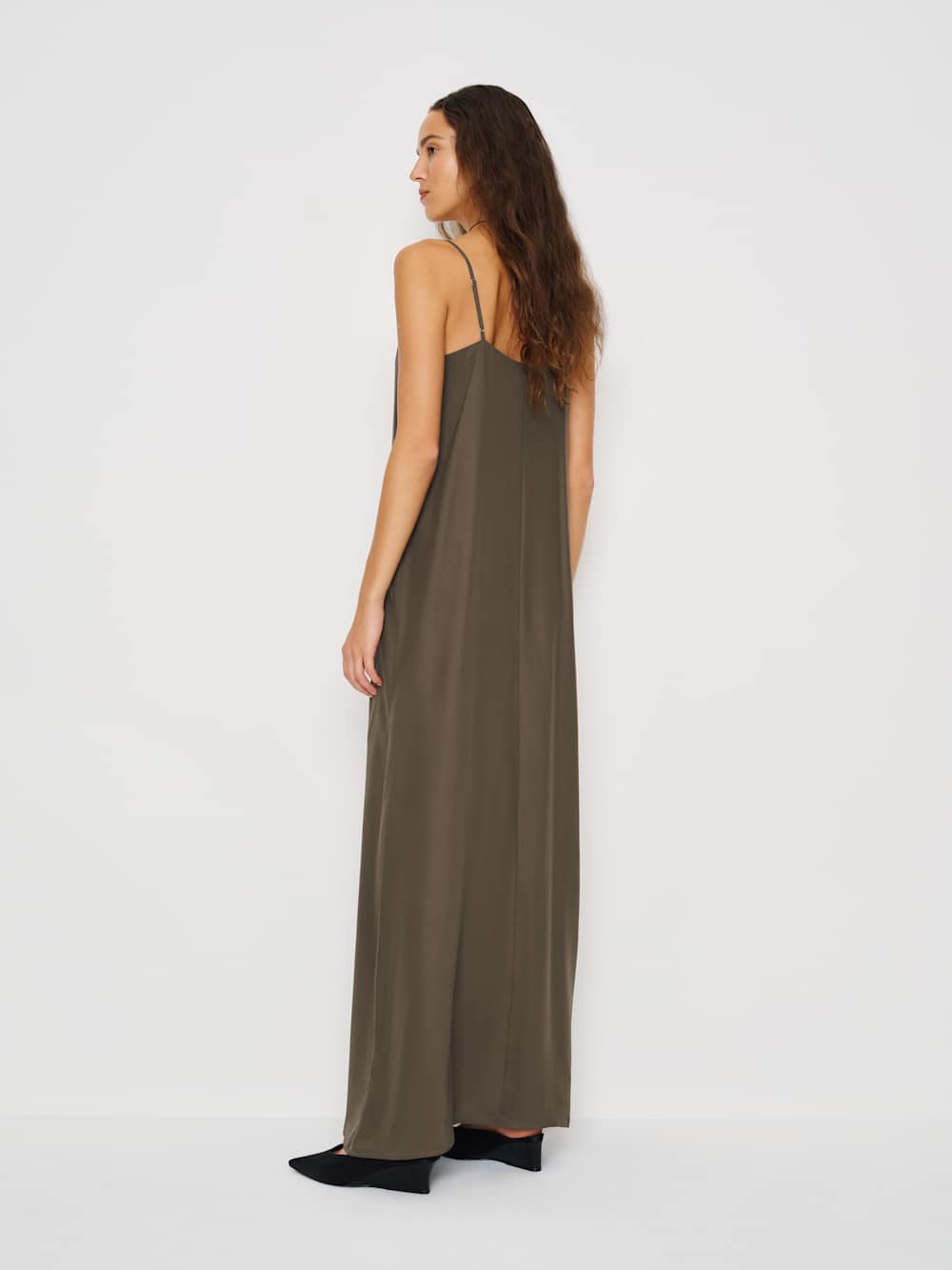 Reformation Glenna Silk Dress - Morel
