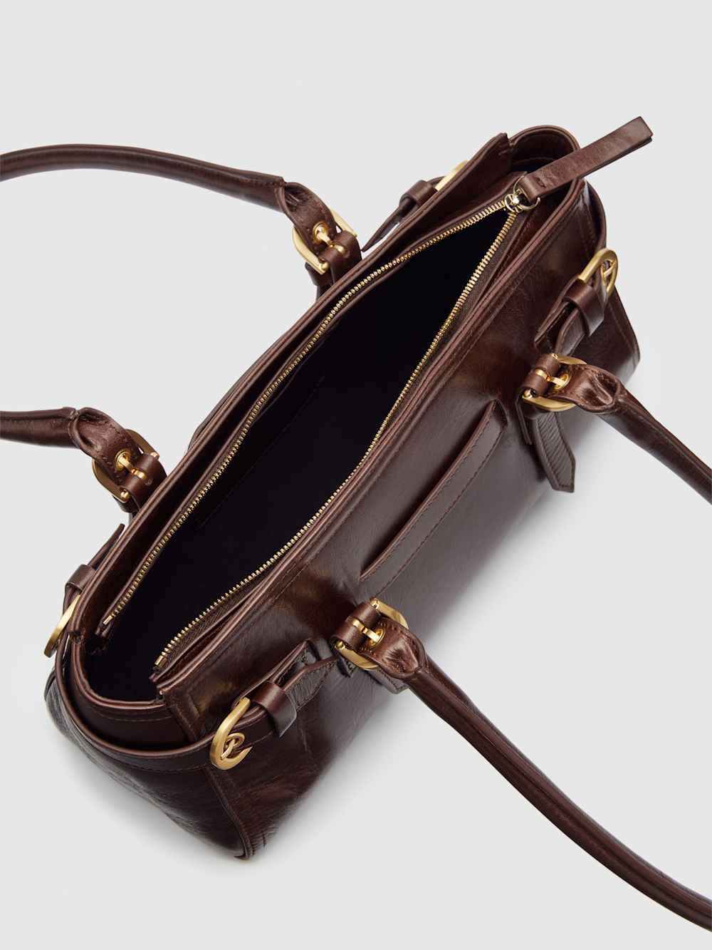Reformation Beatrice Shoulder Bag - Chestnut Leather