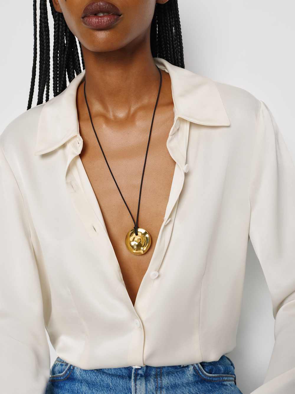 Reformation Estelle Necklace - Gold Black
