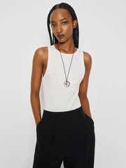 Reformation Estelle Necklace - Silver Black
