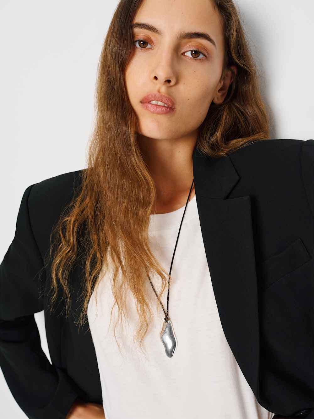 Reformation Carmel Necklace - Silver Black