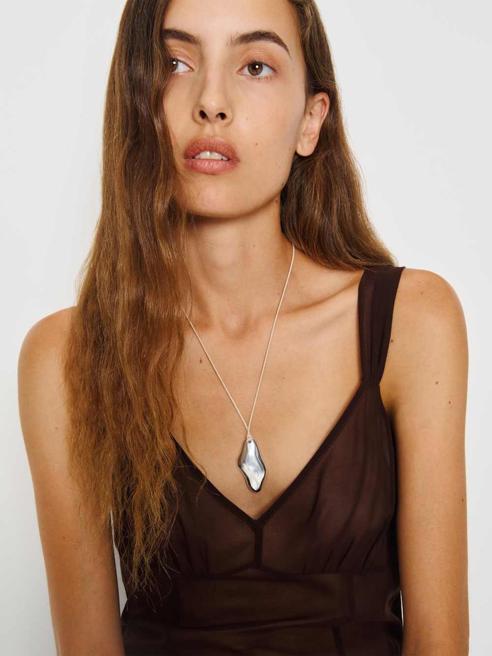 Reformation Carmel Necklace - Silver Ivory