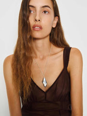Reformation Carmel Necklace - Silver Ivory