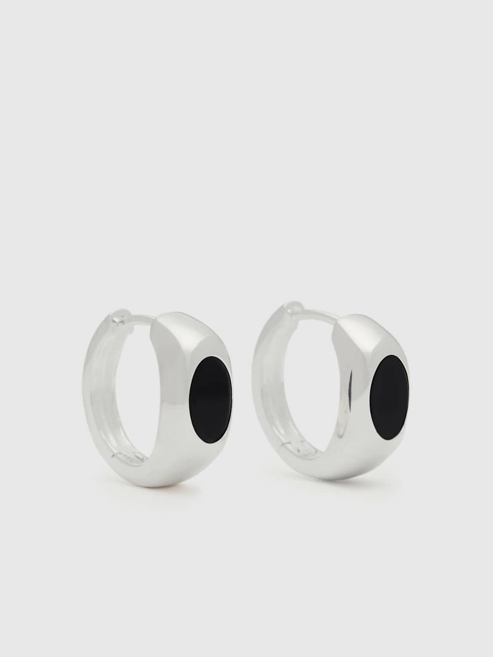 Reformation Mabel Earrings - Silver Onyx