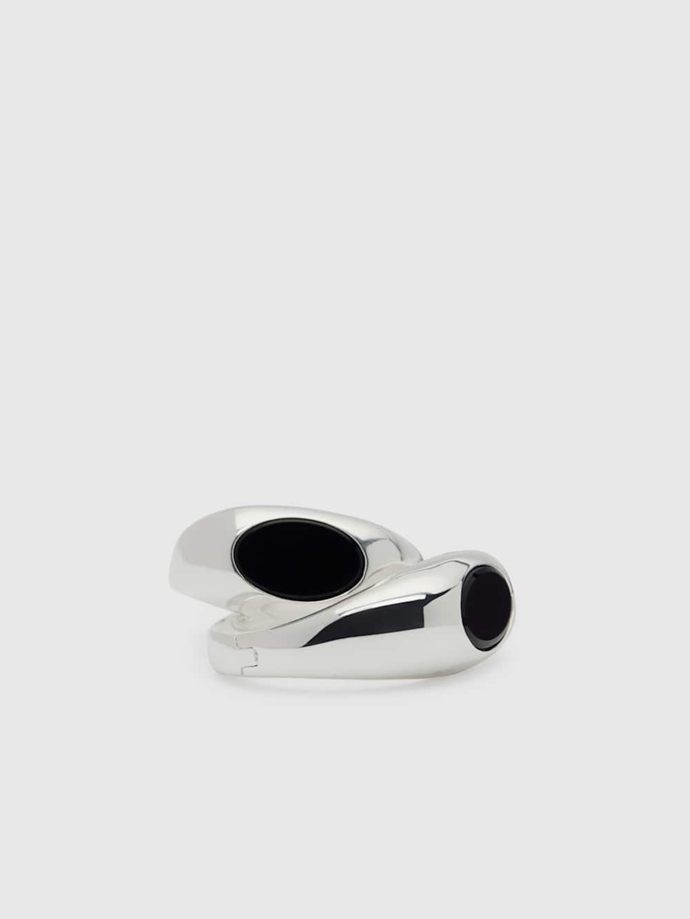 Reformation Mabel Earrings - Silver Onyx