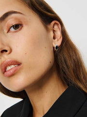 Reformation Mabel Earrings - Silver Onyx