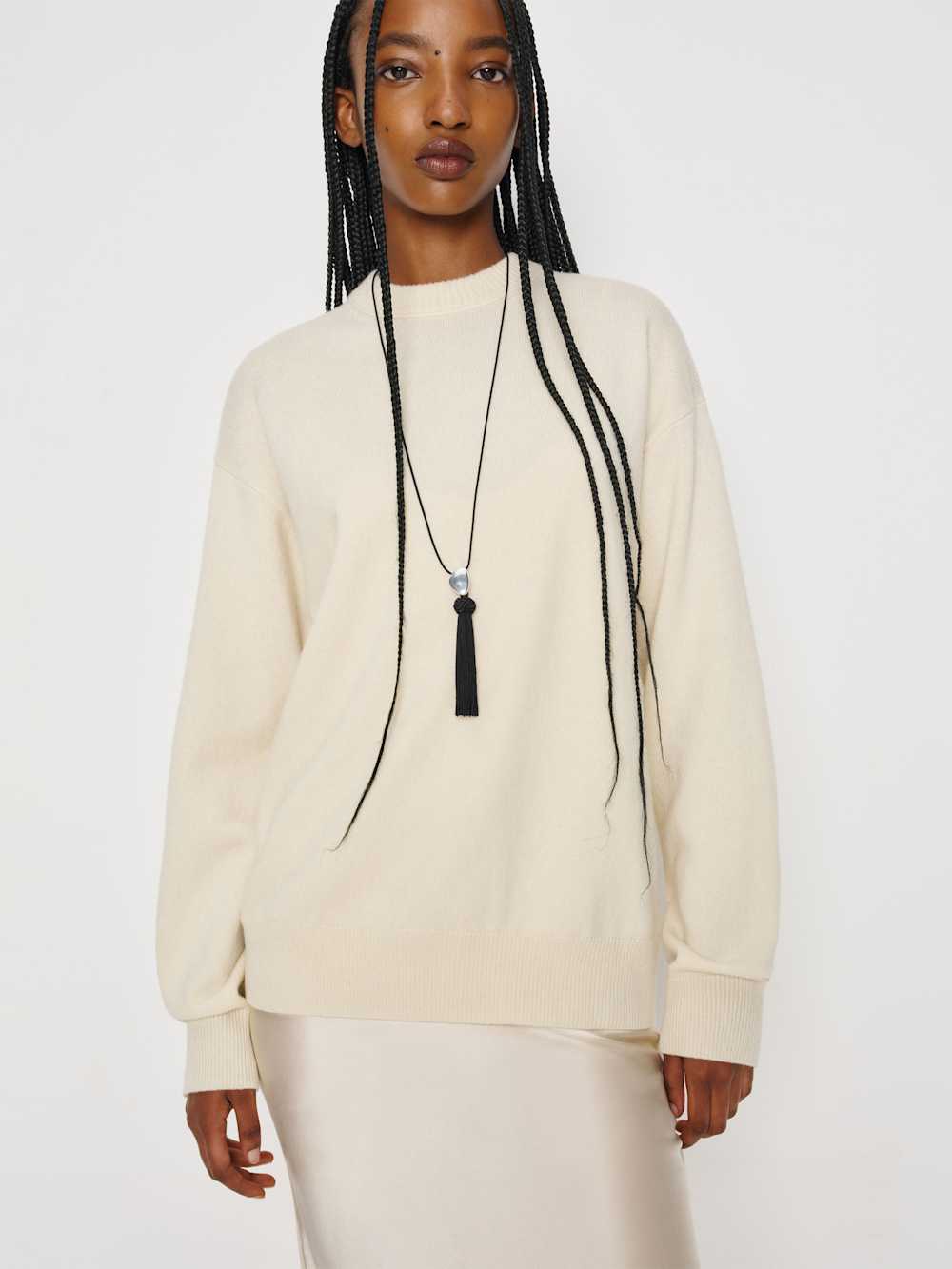 Reformation Dolores Tassel Necklace - Silver