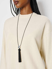 Reformation Dolores Tassel Necklace - Silver