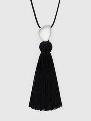 Reformation Dolores Tassel Necklace - Silver